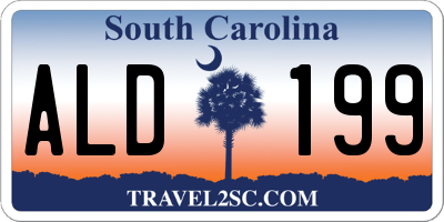 SC license plate ALD199