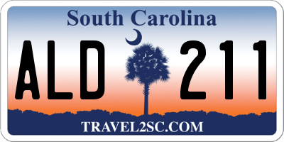 SC license plate ALD211