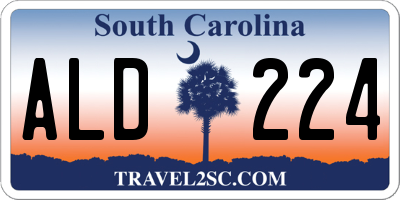 SC license plate ALD224