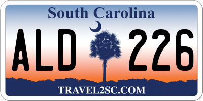 SC license plate ALD226
