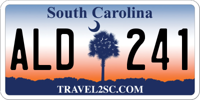 SC license plate ALD241