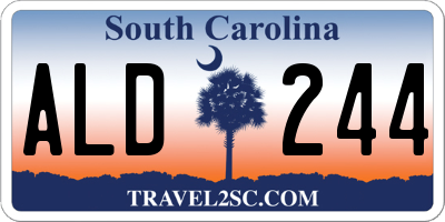 SC license plate ALD244
