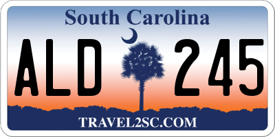 SC license plate ALD245