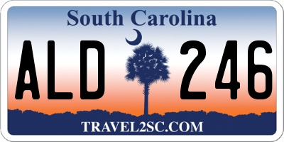SC license plate ALD246