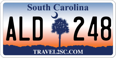 SC license plate ALD248