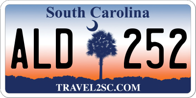 SC license plate ALD252