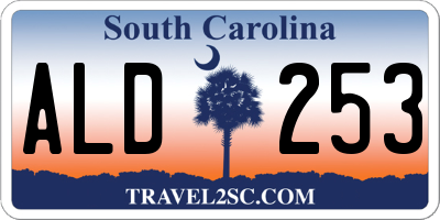SC license plate ALD253