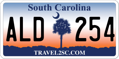 SC license plate ALD254