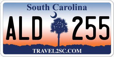 SC license plate ALD255