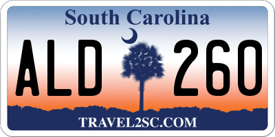 SC license plate ALD260
