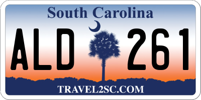 SC license plate ALD261