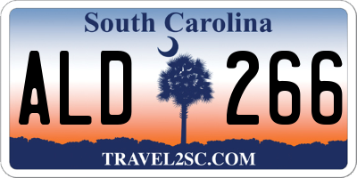 SC license plate ALD266