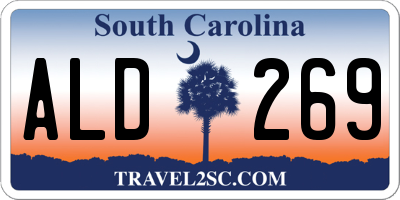SC license plate ALD269