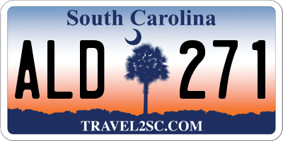 SC license plate ALD271
