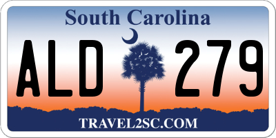 SC license plate ALD279