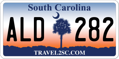 SC license plate ALD282