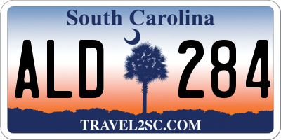 SC license plate ALD284