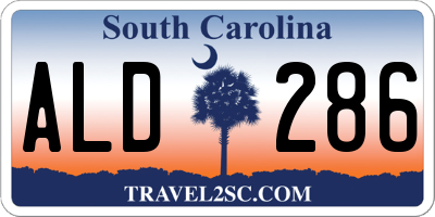 SC license plate ALD286