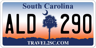 SC license plate ALD290
