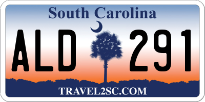 SC license plate ALD291
