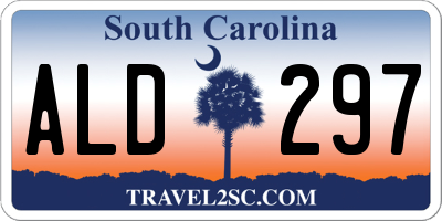 SC license plate ALD297