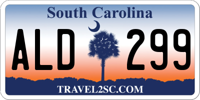 SC license plate ALD299