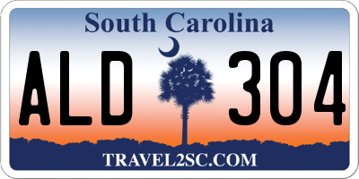 SC license plate ALD304