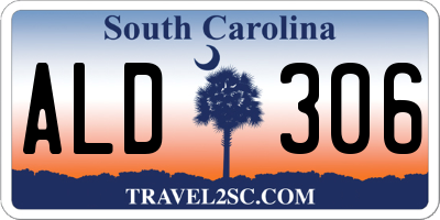 SC license plate ALD306