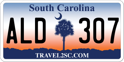 SC license plate ALD307