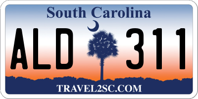 SC license plate ALD311