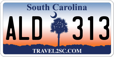 SC license plate ALD313