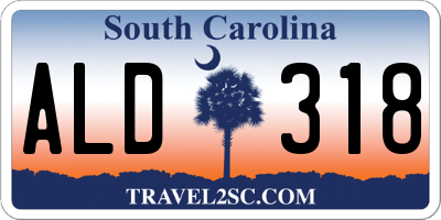 SC license plate ALD318