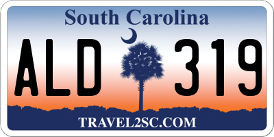 SC license plate ALD319