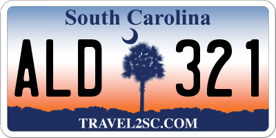SC license plate ALD321