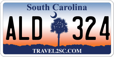 SC license plate ALD324