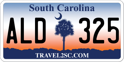 SC license plate ALD325