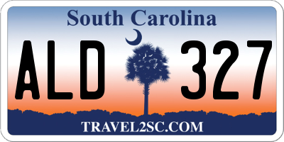 SC license plate ALD327