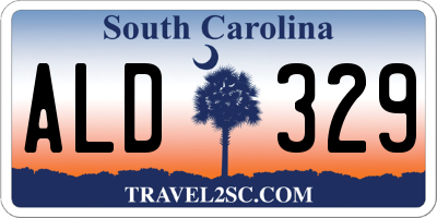 SC license plate ALD329