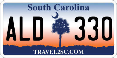 SC license plate ALD330