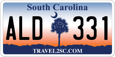 SC license plate ALD331