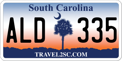 SC license plate ALD335