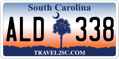 SC license plate ALD338