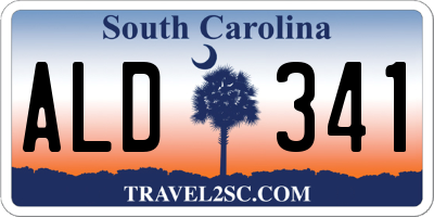 SC license plate ALD341