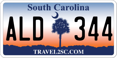SC license plate ALD344