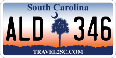 SC license plate ALD346