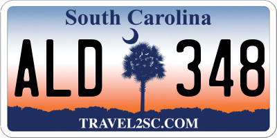 SC license plate ALD348