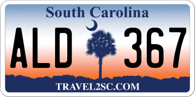 SC license plate ALD367