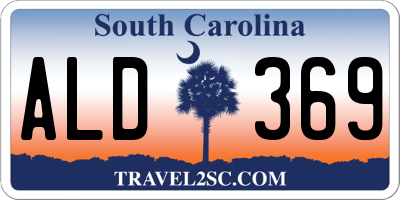 SC license plate ALD369