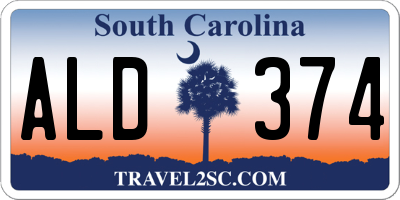 SC license plate ALD374