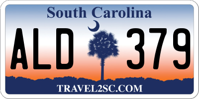SC license plate ALD379